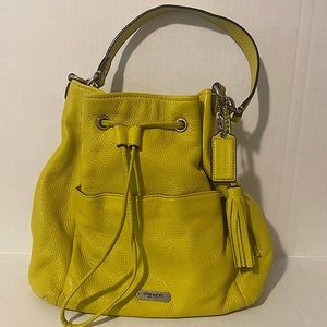 Coach Chartreuse hobo bag